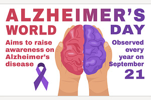 World alzheimers day. September 21., a Healthcare Illustration by Anna's Shop