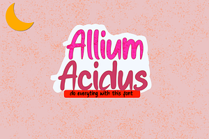 Allium Acidus | Script Font