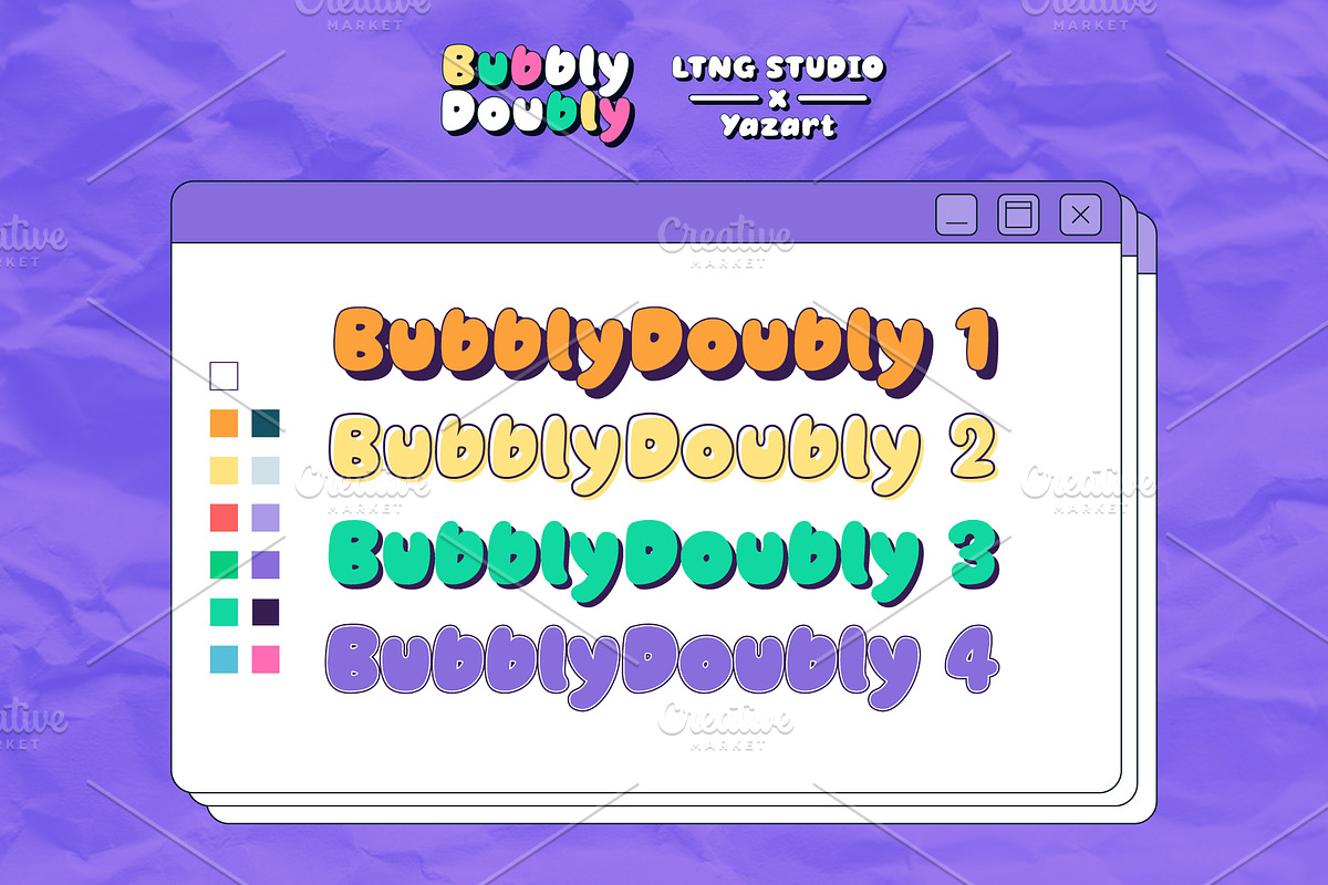 BubblyDoubly Font Family, a Handwritten Font by LTNG STUDIO (Photo 7 of 8)