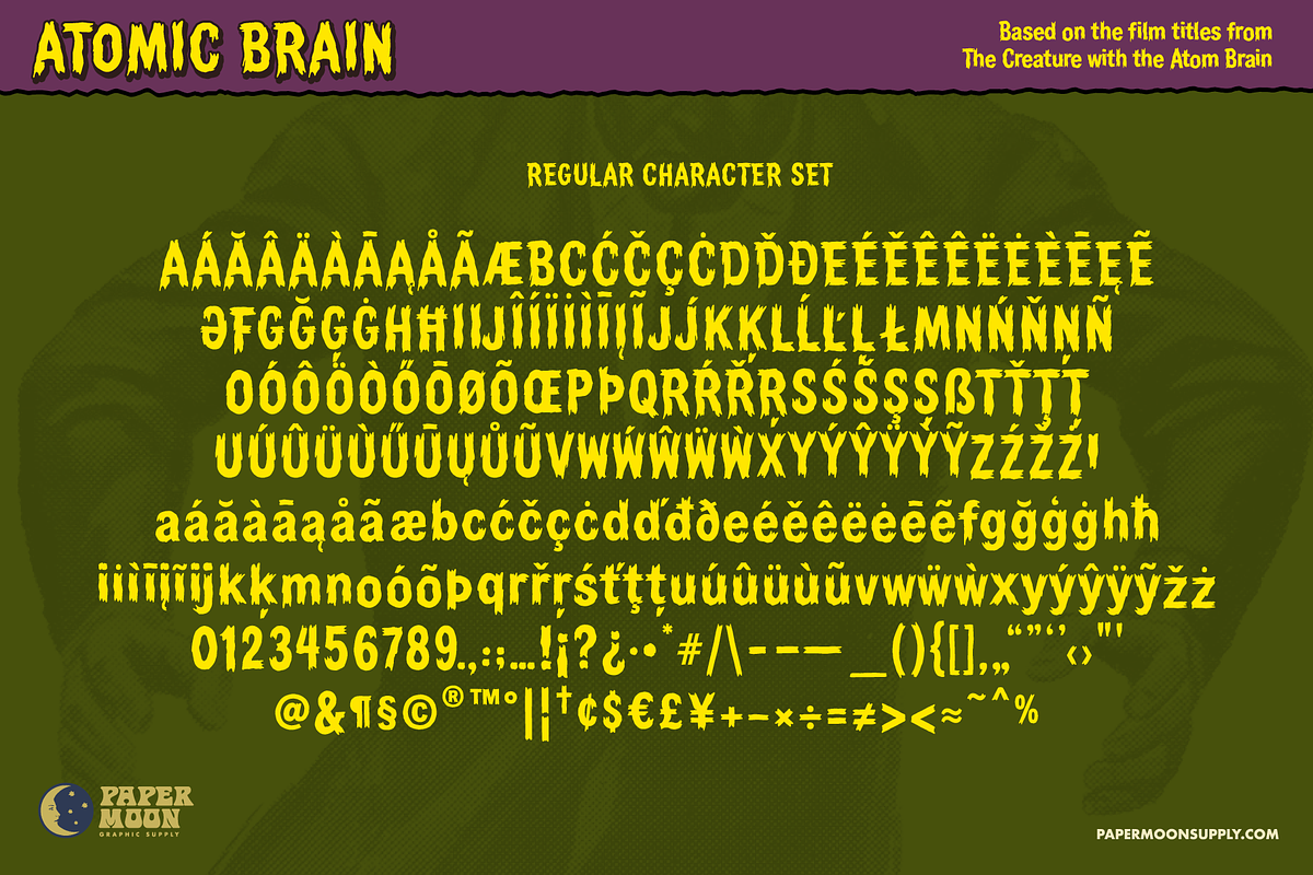 Atomic Brain Horror Font, a Handwritten Font by Paper Moon Graphic Supply (Photo 5 of 13)