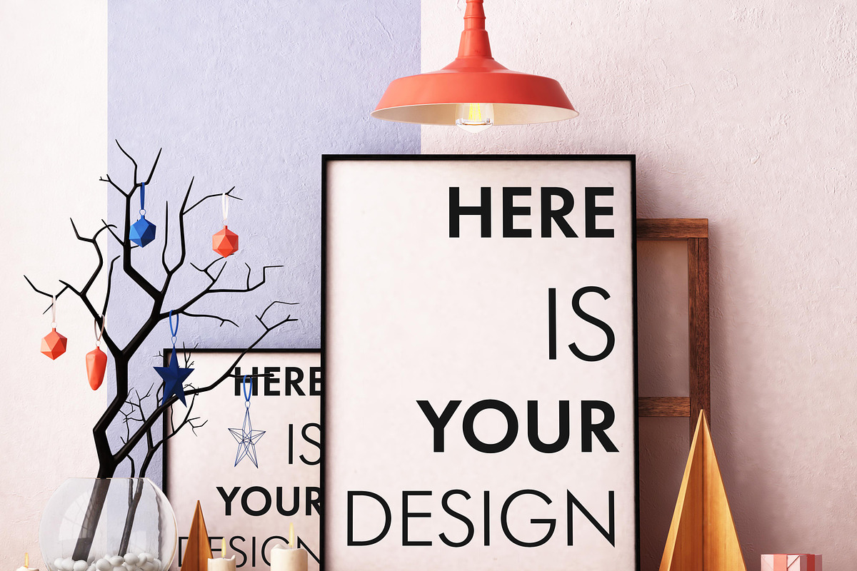 5 Christmas mockups posters, a Print Template by FilL239 (Photo 2 of 5)