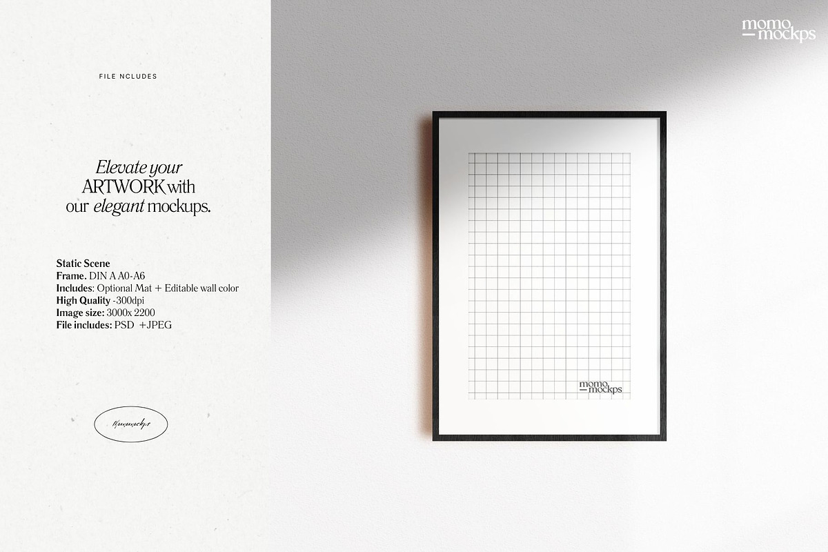 DIN A Black Wood Frame Mockup PSD, a Household Mockup by momomockps (Photo 6 of 9)