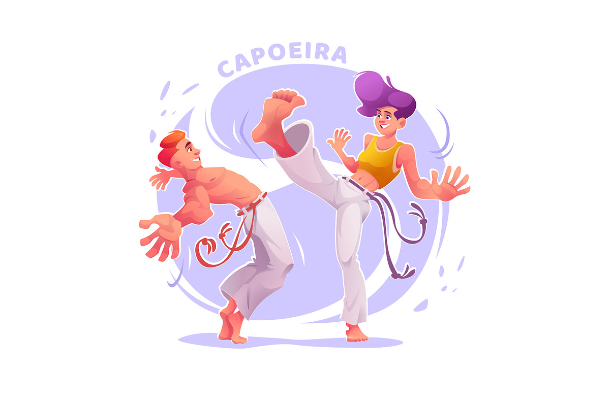 Capoeira action poses, an Illustration by VectorVision (Photo 6 of 13)