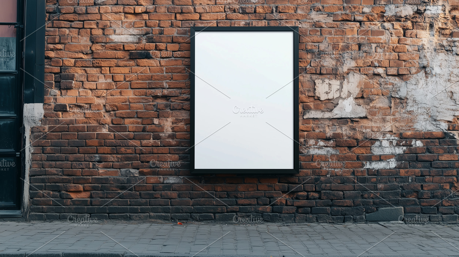 Blank white poster in a black frame, an Architecture Photo by MistyDay