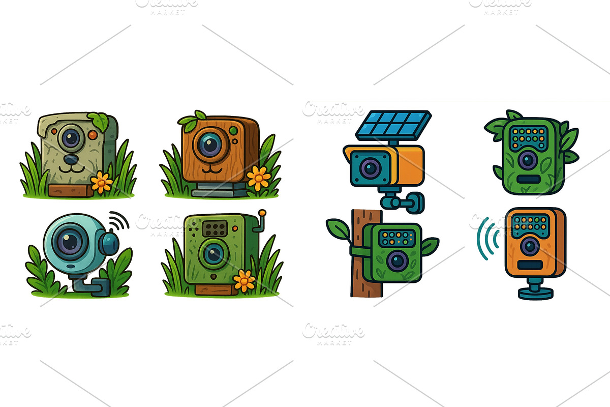 Variety of whimsical nature-themed, an Object Illustration by ZinetroN