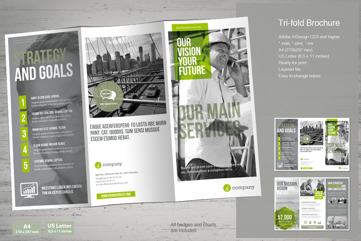 Tri-fold Brochure, a Brochure Template by MrTemplater (Photo 3 of 3)