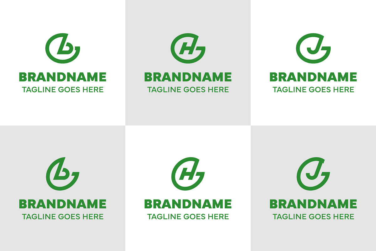 Letters GB GH GJ Dynamic Logo Set, a Branding & Logo Template by Pray Art Design Studio (Photo 1 of 2)