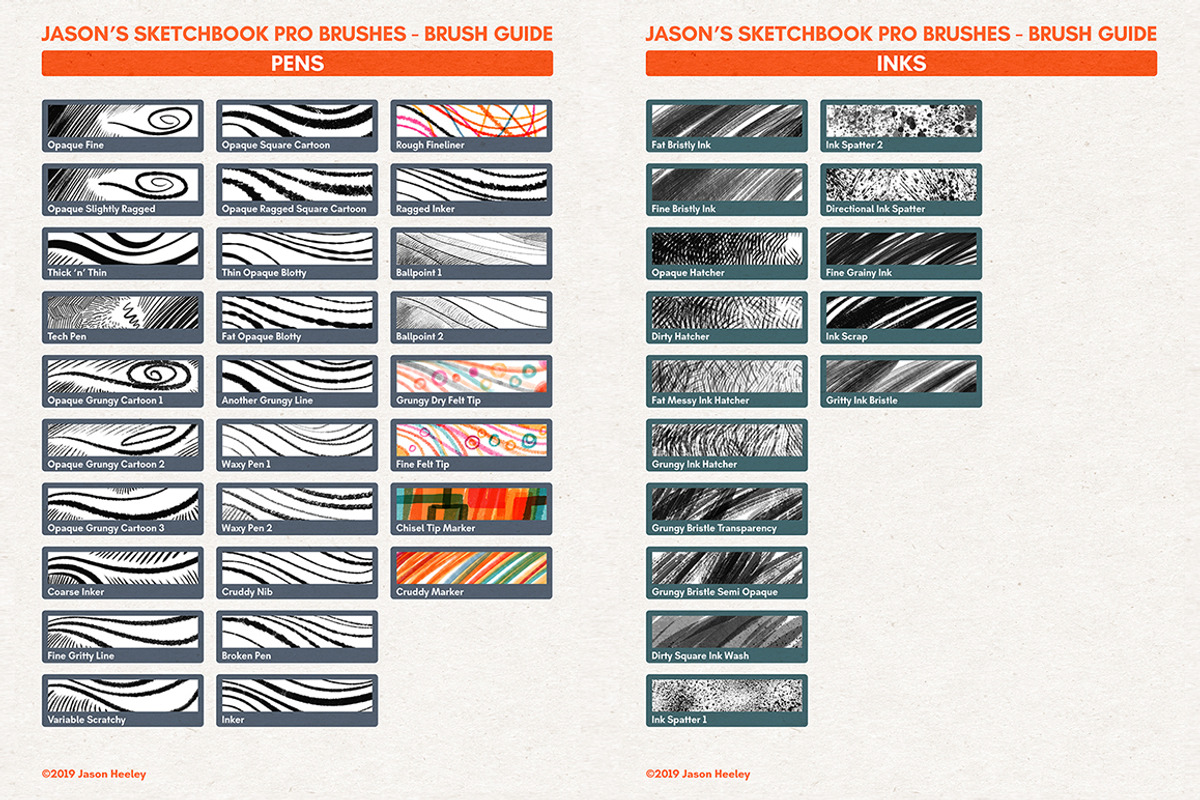Jason's Sketchbook Pro MEGA SET, a Brush Add-On by Jasons Brushes (Photo 7 of 16)