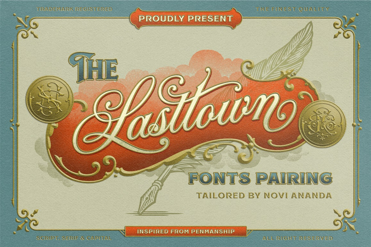 NS Lasttown Vintage Font, a Script Font by Novisouldado (Photo 1 of 12)