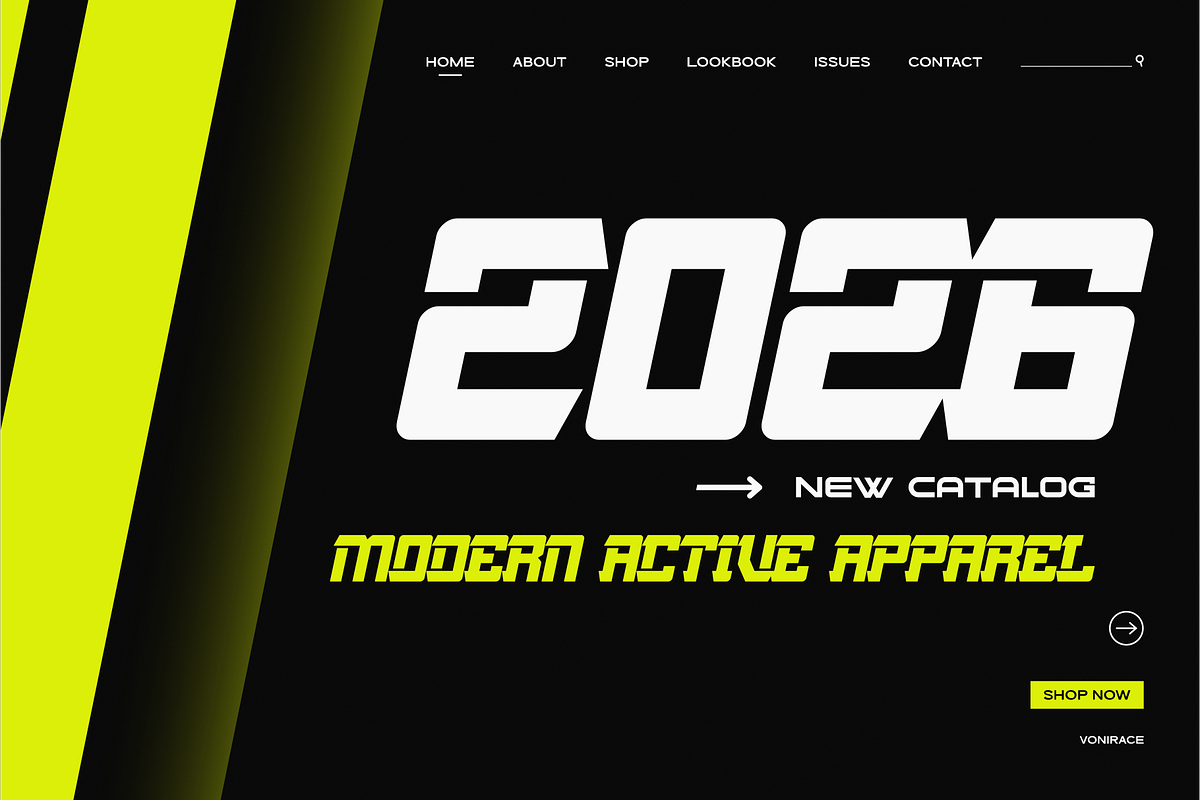 Vonirace - Futuristic Sporty Font, a Sans Serif Font by Yktypstd (Photo 4 of 10)