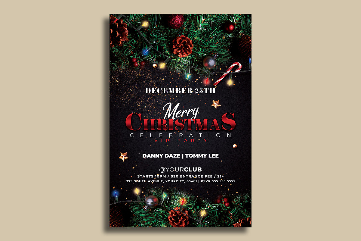 Christmas Invitation Flyer, a Flyer Template by Hotpin (Photo 2 of 2)