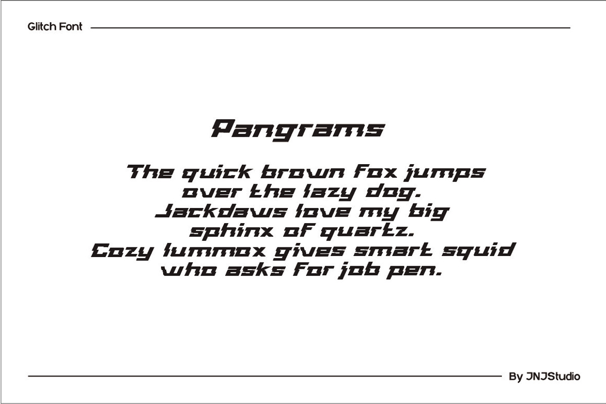 Glitch Style Font, a Sans Serif Font by JNJ Studio (Photo 2 of 10)