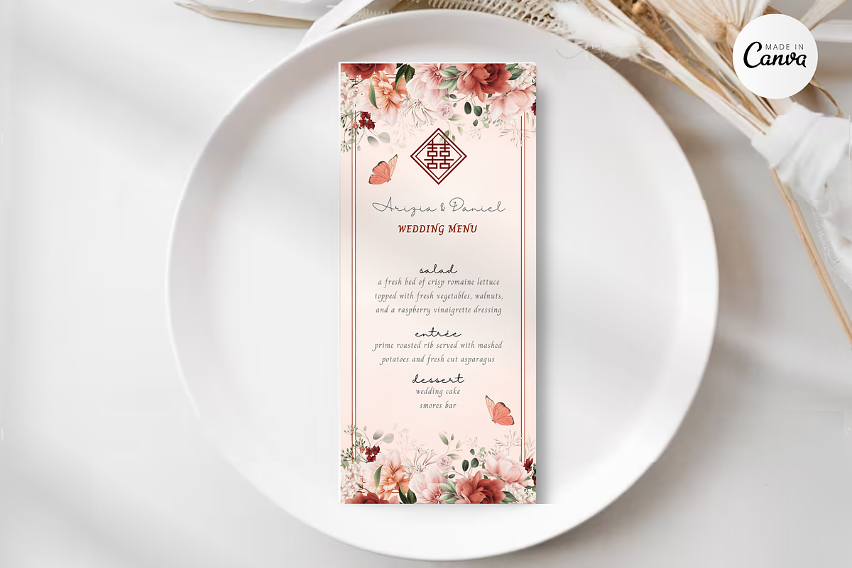 Asian Floral Wedding Invite - B4A, an Invitation Template by YeeqsWedding (Photo 6 of 9)