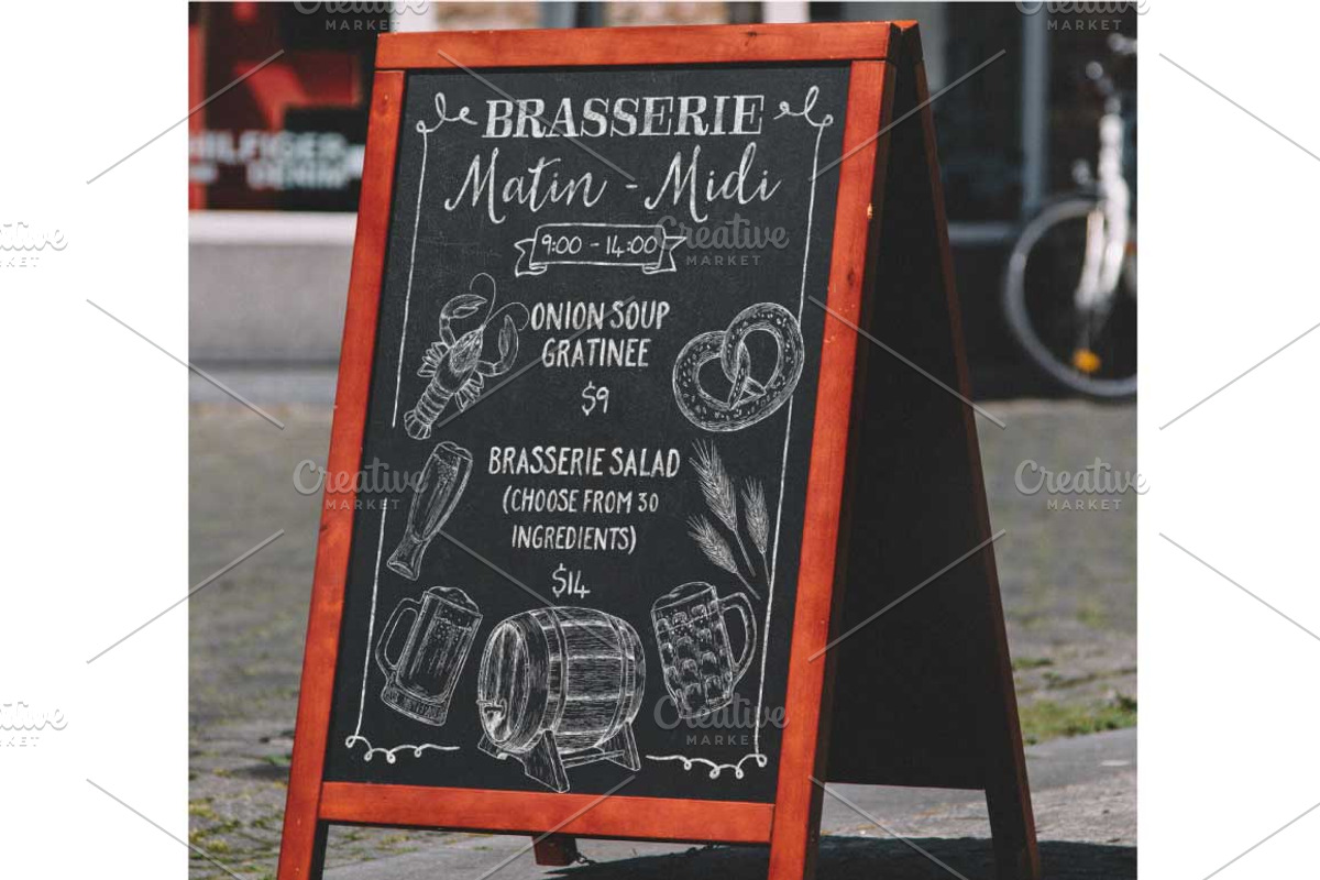 Templates With Beer Sketch Icons, a Decorative Illustration by DruZhi Art (Photo 2 of 3)