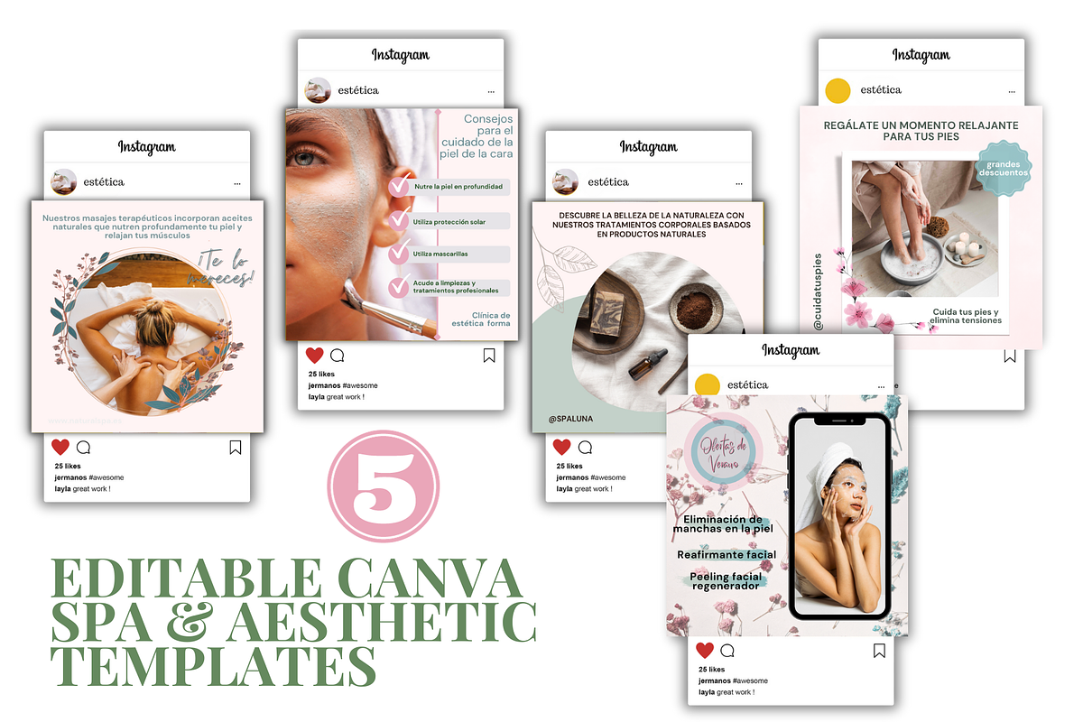 Editable Templates for Spa and Beauty