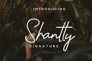 Shantty - Signature Font, a Script Font by Visuallay