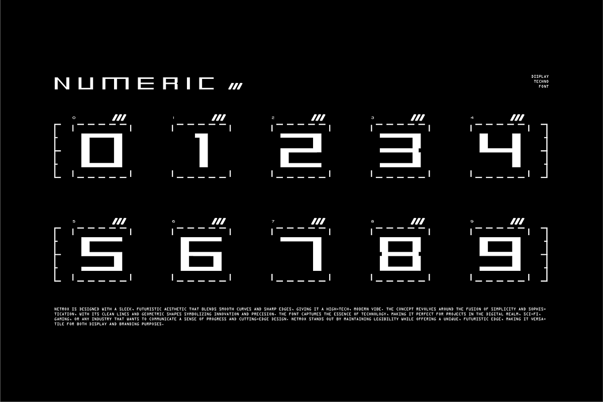 Netrox - Futuristic Display Font, a Sans Serif Font by Typeagle (Photo 3 of 11)
