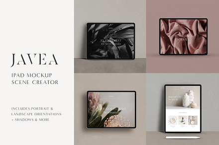 Javea iPad Pro Mockup Scene Creator, an iPad Mockup by Moyo Studio