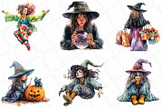 Funny Witch Halloween Clipart, an Illustration by DreamPrint404 (Thumbnail 4 of 5)