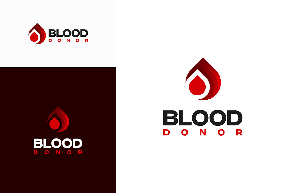 Set of Blood Donor logo designs, a Branding & Logo Template by Lucky Creative (Photo 5 of 5)