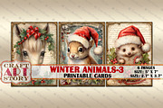 Vintage Christmas animals-3 picture, a Seasonal Illustration by CraftArtStory (Thumbnail 3 of 4)