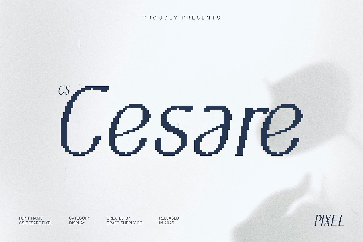 CS Cesare Pixel, a Sans Serif Font by Craft Supply Co. (Photo 1 of 8)