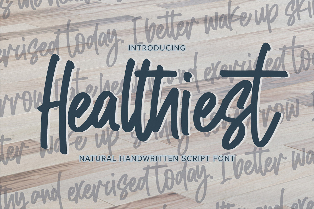 Healthiest - Natural Handwritten, a Script Font by Gassstype (Photo 1 of 8)