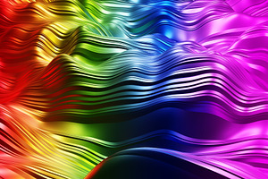 Abstract 3D flowing rainbow waves seamless motion background, a Background Photo by RF Images