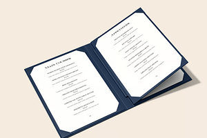 Restaurant Menu Book Mockup, a Books & Magazine Mockup by graphicsauce