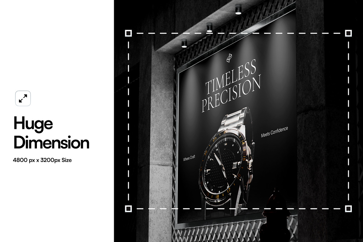 Wall Billboard Mockup, an Advertising Mockup by SLAB! Design (Photo 2 of 6)