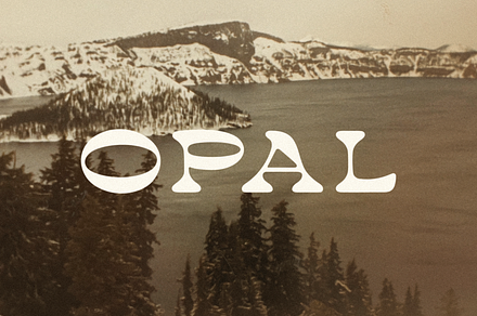 Opal, a Slab Serif Font by Bruised Goods