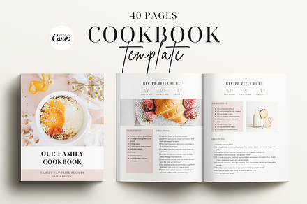 Recipe Book Template CANVA
