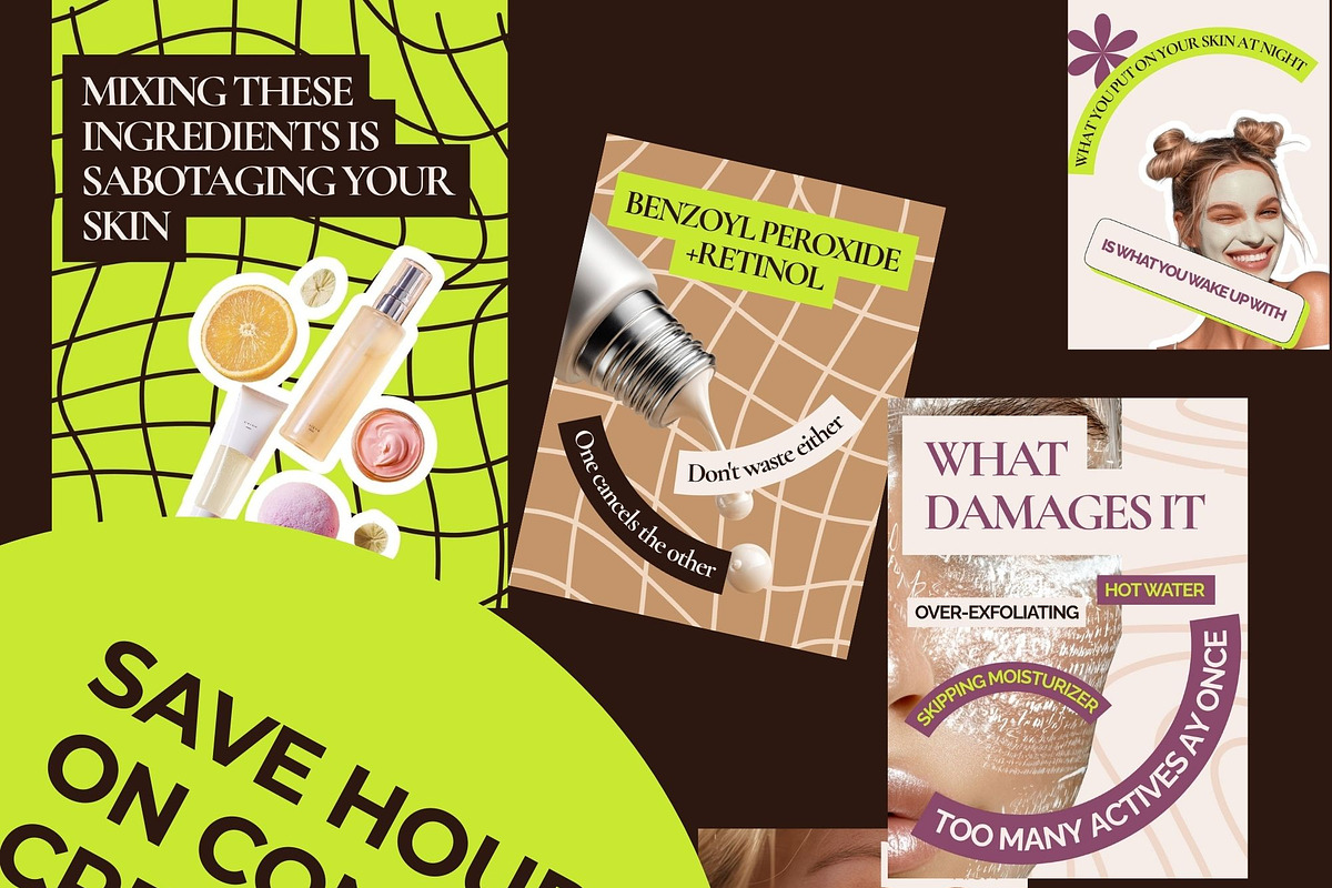 Skincare Instagram Carousel System, a Social Media Template by MOAROShop (Photo 6 of 9)