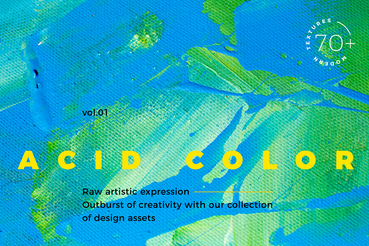 Neon and acid color painting texture, a Texture Illustration by Oleg and Katja (Photo 1 of 13)
