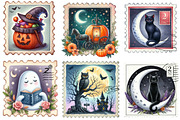 Halloween Faux Postage Stamps, an Illustration by Designking (Thumbnail 3 of 4)
