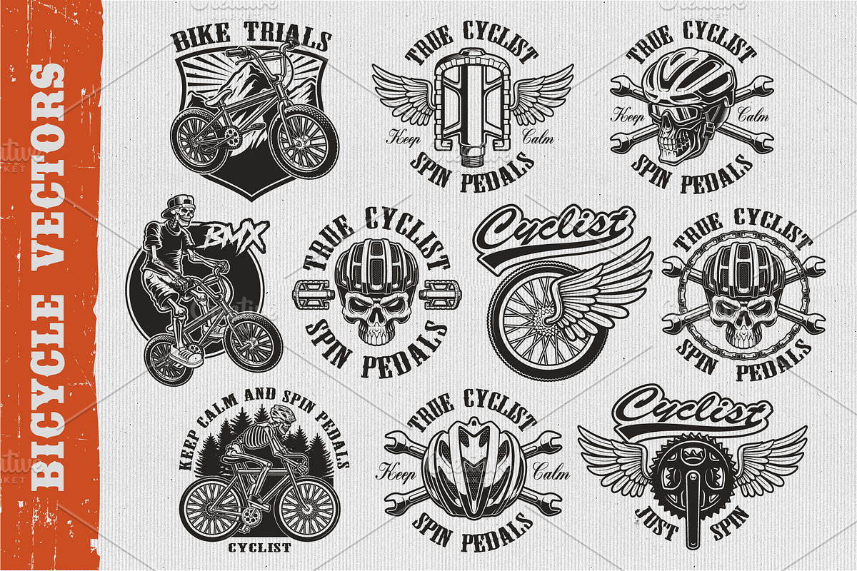 Bicycle Vectors Bundle, a Transportation Illustration by Harry Kasyanov (Photo 1 of 3)
