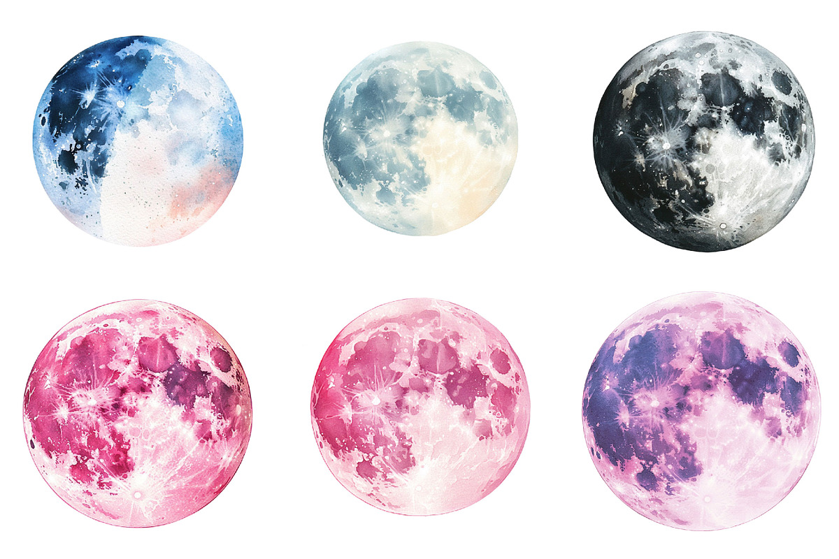 Celestial Moon Clipart Bundle, an Illustration by Pixels.Craft (Photo 3 of 6)