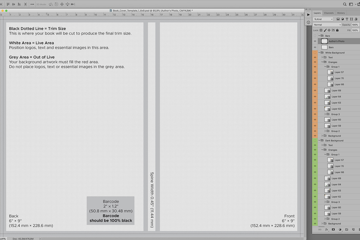 Customizable Book Cover Template 01, a Brochure Template by Olga Begak Art & Design (Photo 4 of 9)