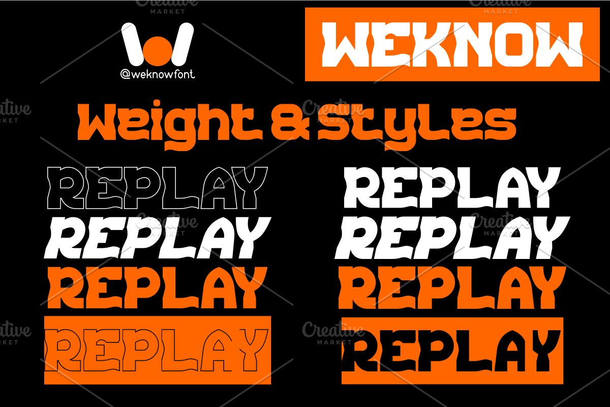 Replay Font, a Font by weknow (Photo 7 of 8)