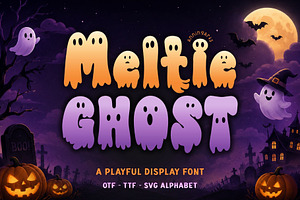 Meltie Ghost-Halloween Display Font