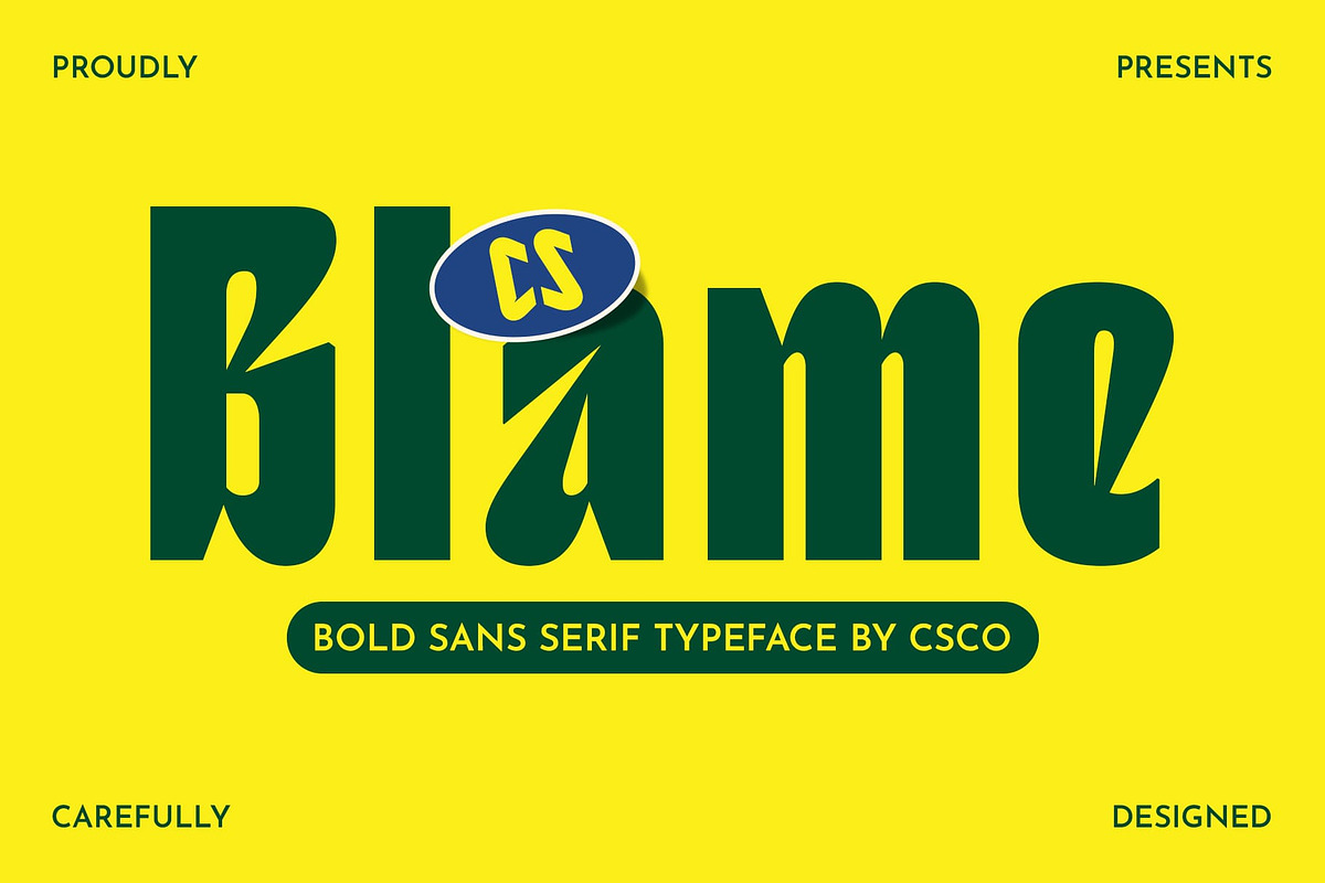 CS Blame – Bold Font, a Sans Serif Font by Craft Supply Co. (Photo 1 of 8)