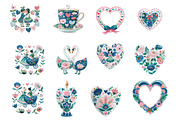 Victorian Valentine Bundle Clipart, an Illustration by Designking (Thumbnail 3 of 5)