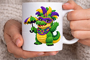 Crochet Mardi Gras Crocodile PNG, an Illustration by Canvas Craft (Thumbnail 5 of 6)