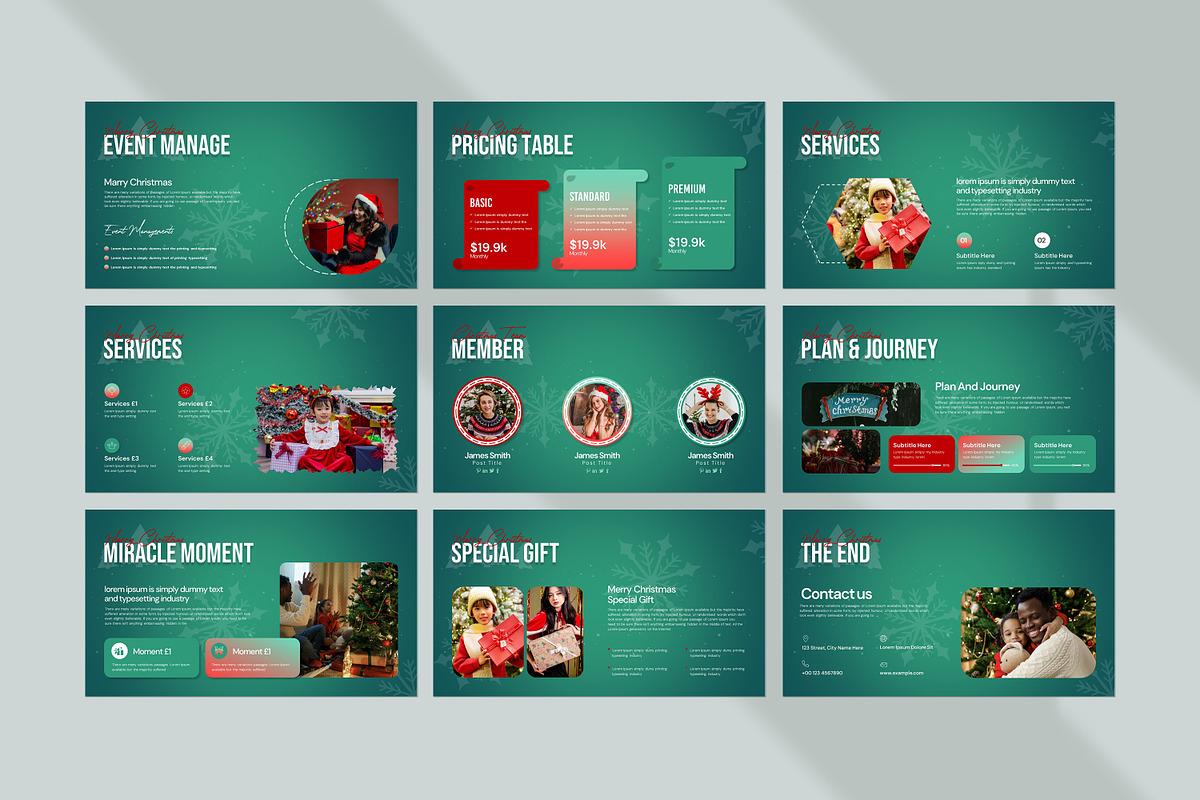 Merry Christmas Powerpoint Template, a Presentation Template by evgenystudio (Photo 7 of 7)