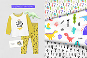 Dinosaurs Clipart Set, an Animal Illustration by JuliyArt (Thumbnail 9 of 11)