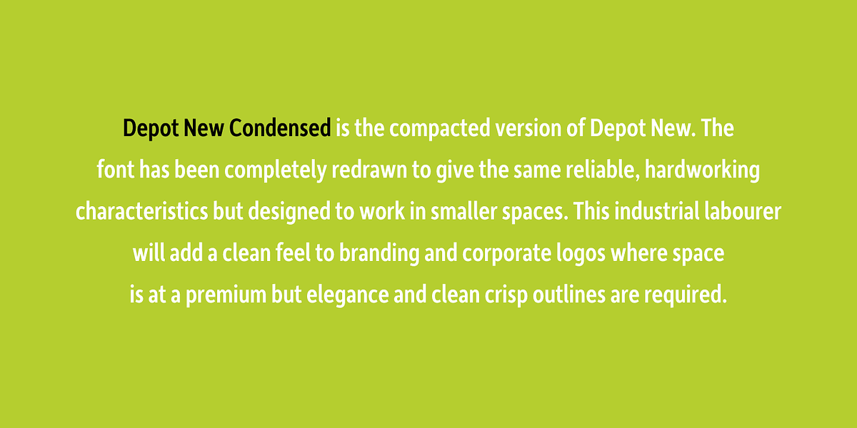 Depot New Condensed, a Sans Serif Font by Moretype (Photo 2 of 5)