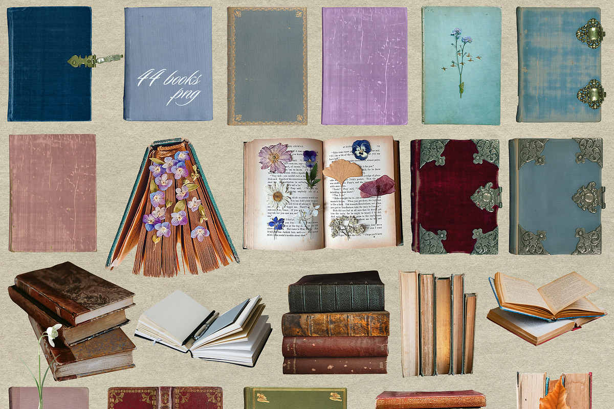 Vintage Books, Letters & Frames, an Object Graphic by alonahaidash (Photo 13 of 19)