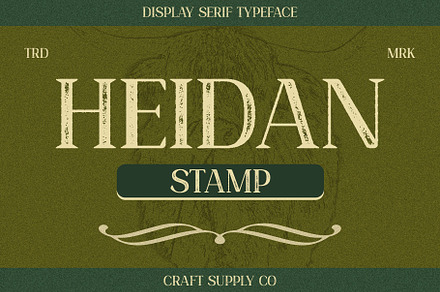 Heidan Stamp, a Serif Font by Craft Supply Co.