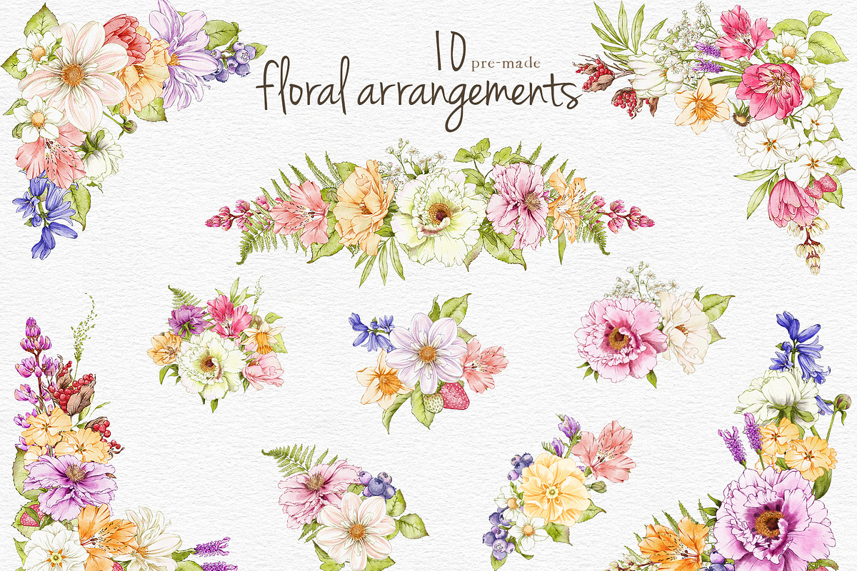 Cute Mice & Friends Clipart Set, an Animal Illustration by Pretty Little Lines (Photo 10 of 13)