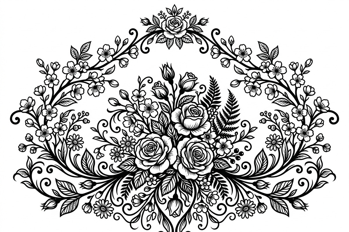 50 Elegant Floral Ornate Silhouette, a Decorative Illustration by Amazin_art (Photo 17 of 30)
